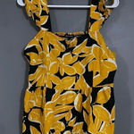 Who What Wear  Peplum Linen Ruffle Sleeveless Gathered Back Top Large NWOT Photo 0