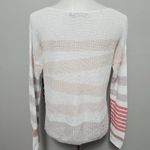 Nic+Zoe Cannon Neutral Stipe Linen Blend Sweater Size MP Photo 6