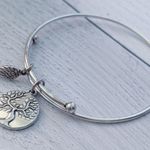 Silver Tone Earth Angel Adjustable Bracelet Photo 2