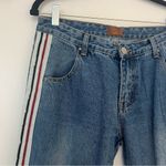 POL Denim Straight Leg Jeans with Red White and Black Stripe Photo 1
