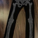 Mnml streetwear studded skeleton jeans black 29 Halloween Photo 0