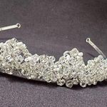 Lot Of 2 Women’s Silver Tone Hair Accessories Beaded Tiara Rhinestone Headband Photo 1