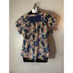 Route 66 navy floral women’s blouse Photo 4