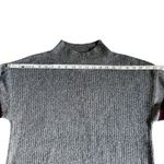 Nine West  Gray Mock Neck Sweater – Striped Sleeve Knit,‎ Women's Size M Photo 3
