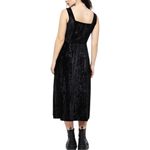 Disturbia Maggie Tie Front Apron Midi Dress in Black size 6 Floral Velour NWT Photo 1