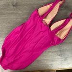 J.Crew Magenta Orchid Ruched V Neck One Piece Swimsuit Sz.12 NWT Photo 8