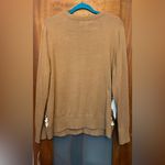 Michael Kors Michael by  Gold Sequin Front/Tan Long Sleeve VNeck Cardigan NWT Photo 8