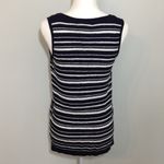 Marled Reunited NWT Navy Blue White Striped Top Photo 2