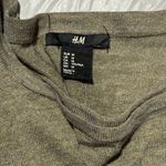 H&M Women’s  Medium Longsleeve Top Shirt Sparkly Olive Green Photo 5