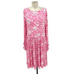 Draper James  Boatneck Kitty Dress Pink Shadow Floral‎ Size Medium Photo 2