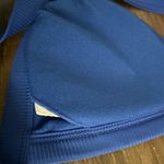 Xhilaration  Junior’s Blue Ribbed Triangle Bikini Top Photo 4