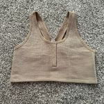 Aerie  Offline Recharge tan waffle knit racerback bralette size M Photo 1