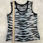 Ming Wang Y2K Tank Top Women Medium Zebra Bodycon Edgy Animal Retro Bold Casual Photo 8