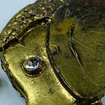 Brass Color Elephant Pendant Jewelry Rhinestone Eye Circus Elephant Photo 3