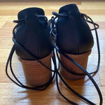 Madewell  Daniela Black Leather Lace‎ Up Gladiator Sandals Strappy Block Heel 10 Photo 3