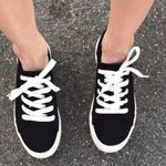 Soda Black Canvas Lace Up Sneaker Photo 3