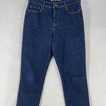 Levi's 512 Perfectly Slimming Jeans Stretch Dark Wash Denim High Rise Crop Size 8 Photo 0