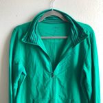 L.L.Bean Full-Zip Mock-Neck Jacket Kelly Green Sz M GUC Sweatshirt Material Photo 5