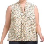 Kasper  Abstract Tie Front Blouse Photo 5