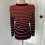 Misook  Navy/Orange Striped Cardigan Photo 1