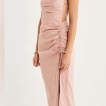 Revolve Rumer The Label LouLou Maxi Linen Dress Cutout S Dusty Pink Photo 1