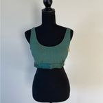 PINK - Victoria's Secret Victoria Secret Pink Loungin Cotton Scoop Bralette Large Green New With Tags Photo 2