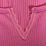 Bozzolo  | Bubblegum Pink Short Sleeve Ribbed Cropped Tee | Large Photo 2