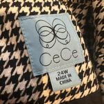 CeCe Black and white houndstooth blazer o Photo 1
