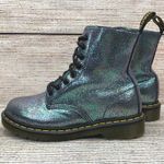 Dr. Martens Pascal Iridescent Crackle Boots Size US 6 UK 4 Metallic Sparkle Photo 1