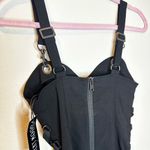 Current Mood Elegant Black Harness Mini Dress Photo 7