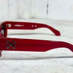 Off-White  OERI115S 2807 54 Greely Red Geometric Gray Lens Cat-Eye Sunglasses Photo 5