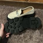 No Boundaries Y2K white chunky loafer with top chain Photo 9