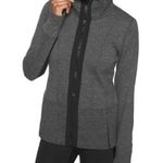 Athleta Fitted Victory Hoodie Fleece Lined Gray Black XS Excellent Condition Photo 0