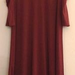 Acemi Red Off The Shoulder Teeshirt Dress Photo 0