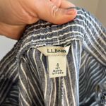 L.L.Bean  Premium Washable Linen Pull-On Pants Stripe Relaxed Wide Leg 4P Photo 7