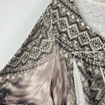 Live and let live One World  Multicolor Mesh 3/4 Bell Sleeve Boho Pop Over Top 2X Photo 4