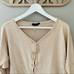 Urban Outfitters  Long Sleeve Button Up Top Cream Sz Small Photo 1
