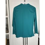 VINTAGE 60s 70s GIGI Women’s Blouse Shirt‎ Teal USA Long Sleeve Sz Small Photo 5