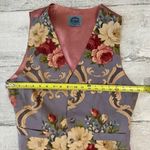 Vintage Floral Vest 90’s Cambridge Dry Goods Satin Back Western Cottagecore Pink Size L Photo 2