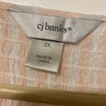 cj banks  orange/white color cotton blouse women’s size 2X Photo 2