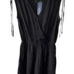 One Clothing  Black Faux Wrap Lightweight Romper Women's Small New Pockets!! Photo 0