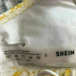 SheIn Yellow snakeskin bikini top size small Photo 2