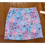 Lilly Pulitzer  NWT Monica luxletic gold athletic skort seek and sea golf 6 Photo 2