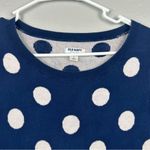 Old Navy  blue and white polka dot long sleeve crewneck sweater size small Photo 2