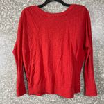 Lucy & Laurel  Orange Dolman Scoop Neck Knit Top - Size Medium - Long Sleeve Photo 5