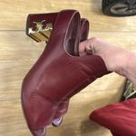 Tory Burch Finley Mule Peep Toe 8.5M * heel part has some scuffs and scapes Photo 3