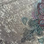 One World : Y2K Gray Rhinestone Paisley Tee Photo 3