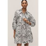 Anthropologie  Maeve Bettina Tiered Shirt Dress Oversized Cottagecore Linen XL Photo 11