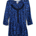 HD in Paris Anthropologie  size‎ XS Ressica Leopard Tunic Top blue black Photo 0