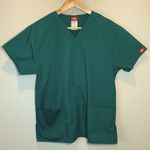 Dickies  V-Neck Scrub Top, Hunter Green Size: Small Photo 1